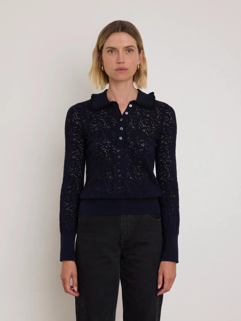 NATION-Chloe Lace Sweater Night Sky