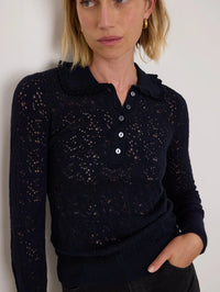 NATION-Chloe Lace Sweater Night Sky