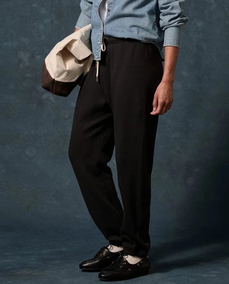 THE GREAT-The Fleece Stadium Sweatpant Almost Black