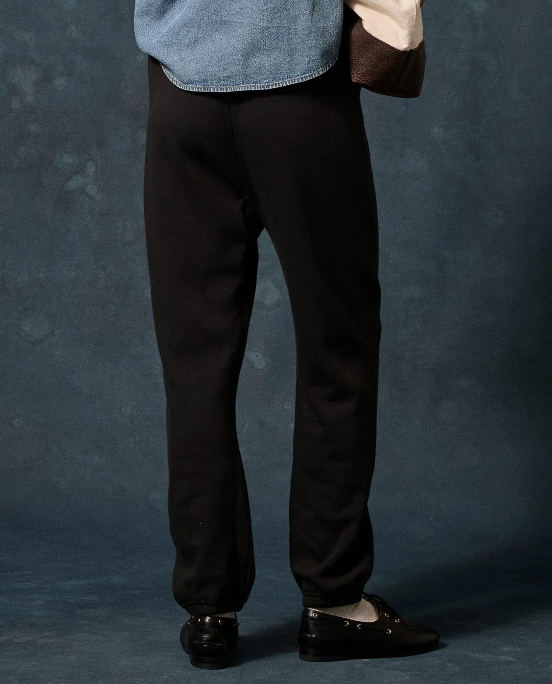 THE GREAT-The Fleece Stadium Sweatpant Almost Black