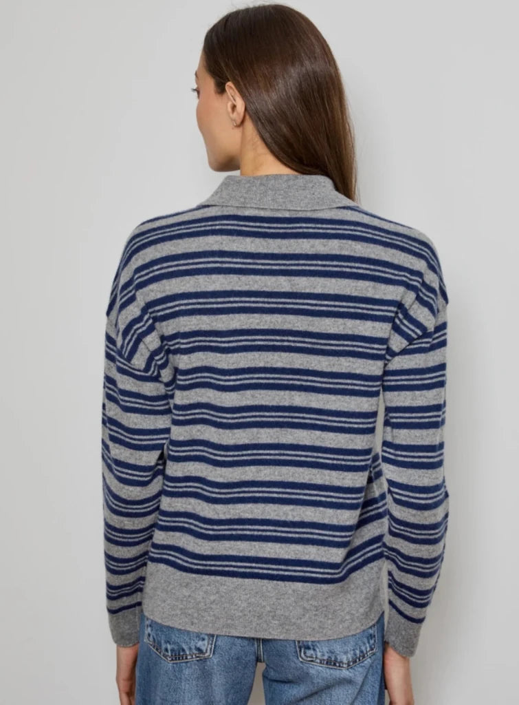 DESIGN HISTORY-Boyfriend Plol Stripe Huskey Combo
