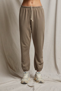 PEFERCT WHITE TEE-Johnny French Terry Easy Sweatpant Mushroom