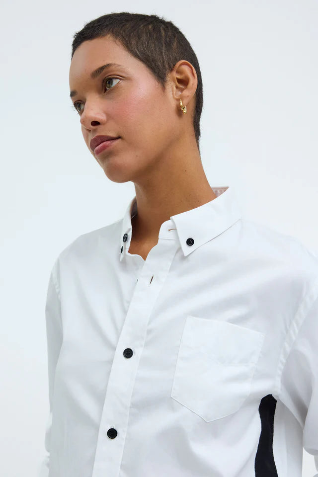 RAQUEL ALLEGRA-The Artist Crop White Matte Black