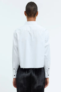 RAQUEL ALLEGRA-The Artist Crop White Matte Black