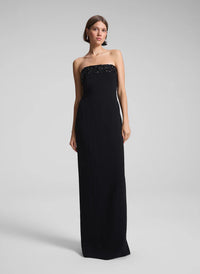 ALC-Elizabeth Strapless Embellished Gown Black/Jet