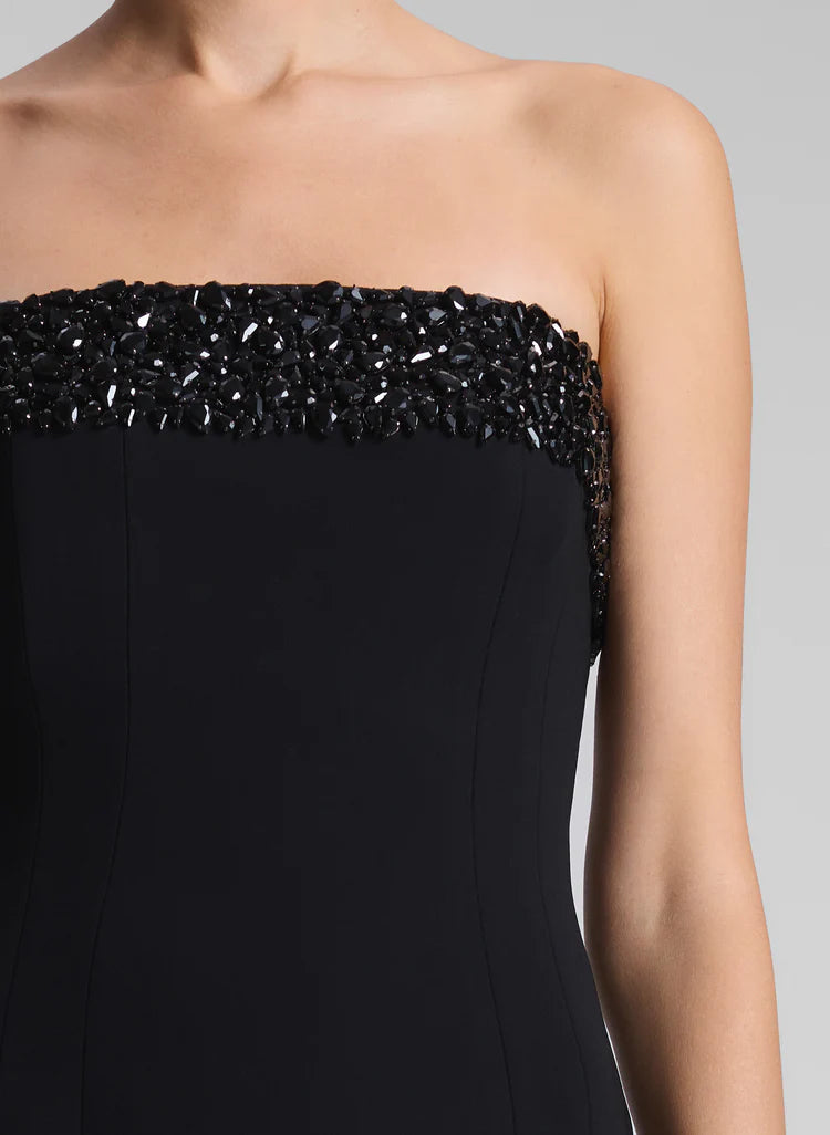 ALC-Elizabeth Strapless Embellished Gown Black/Jet