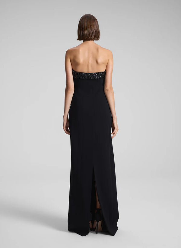 ALC-Elizabeth Strapless Embellished Gown Black/Jet