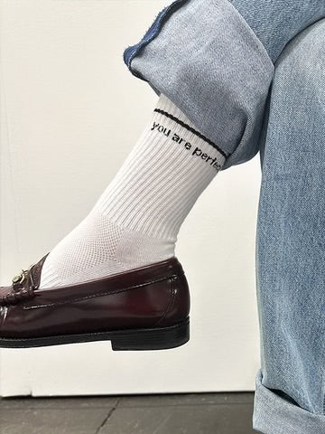 PERFECT WHITE TEE- You Are Perfect Socks