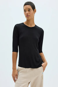 RAQUEL ALLEGRA-Kipp Tee Black