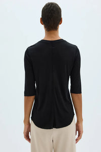 RAQUEL ALLEGRA-Kipp Tee Black