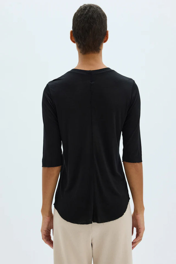 RAQUEL ALLEGRA-Kipp Tee Black