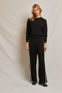 PERFECT WHITE TEE-Nadia Travel Wide Leg Pants True Black