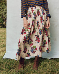 THE GREAT-The Viola Skirt Oasis Floral