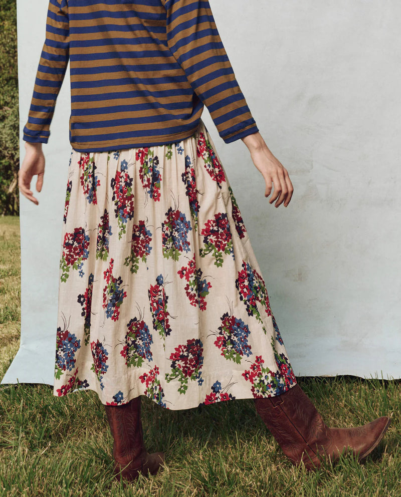 THE GREAT-The Viola Skirt Oasis Floral