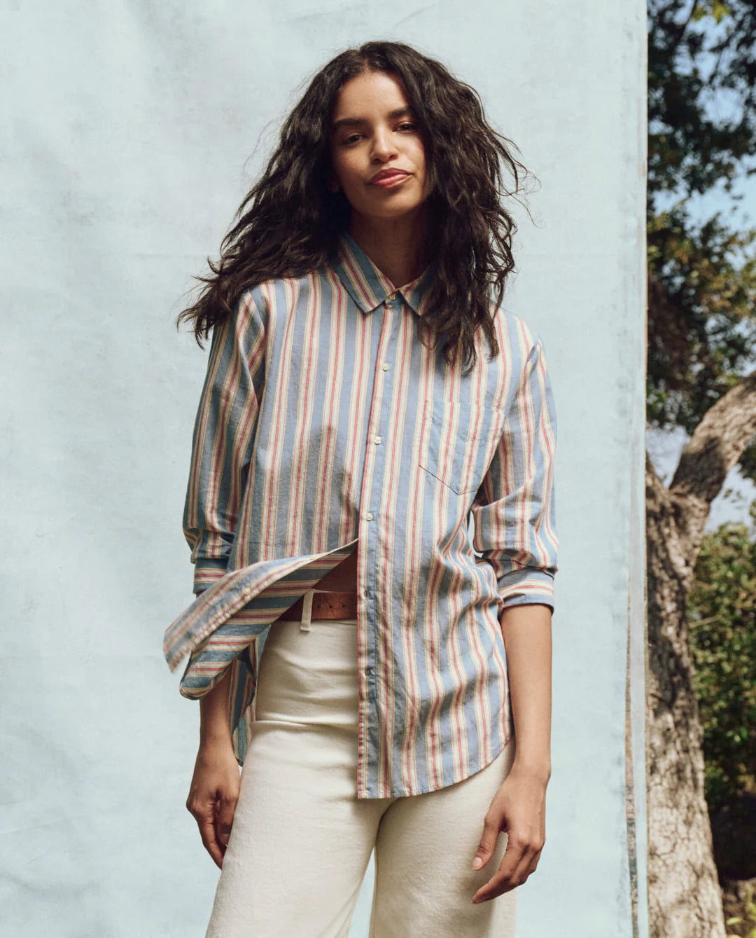 THE GREAT-The Post Top Blue Frontier Stripe