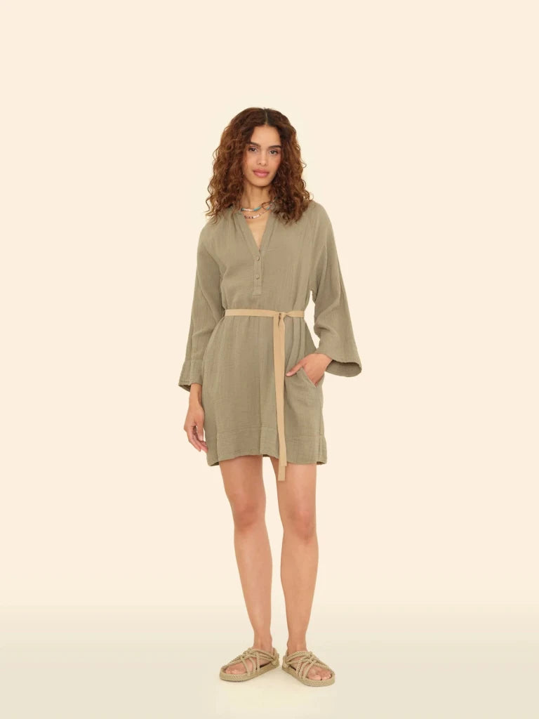 XIRENA-Carlotta Dress Dark Seagrass M