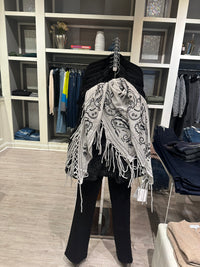 AUTUMN CASHMERE-Bandana Print Triangle Scarf Cinderblock Combo