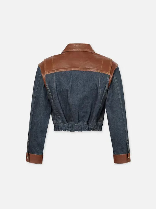 FRAME-Atelier Denim Leather Bomber Arlow