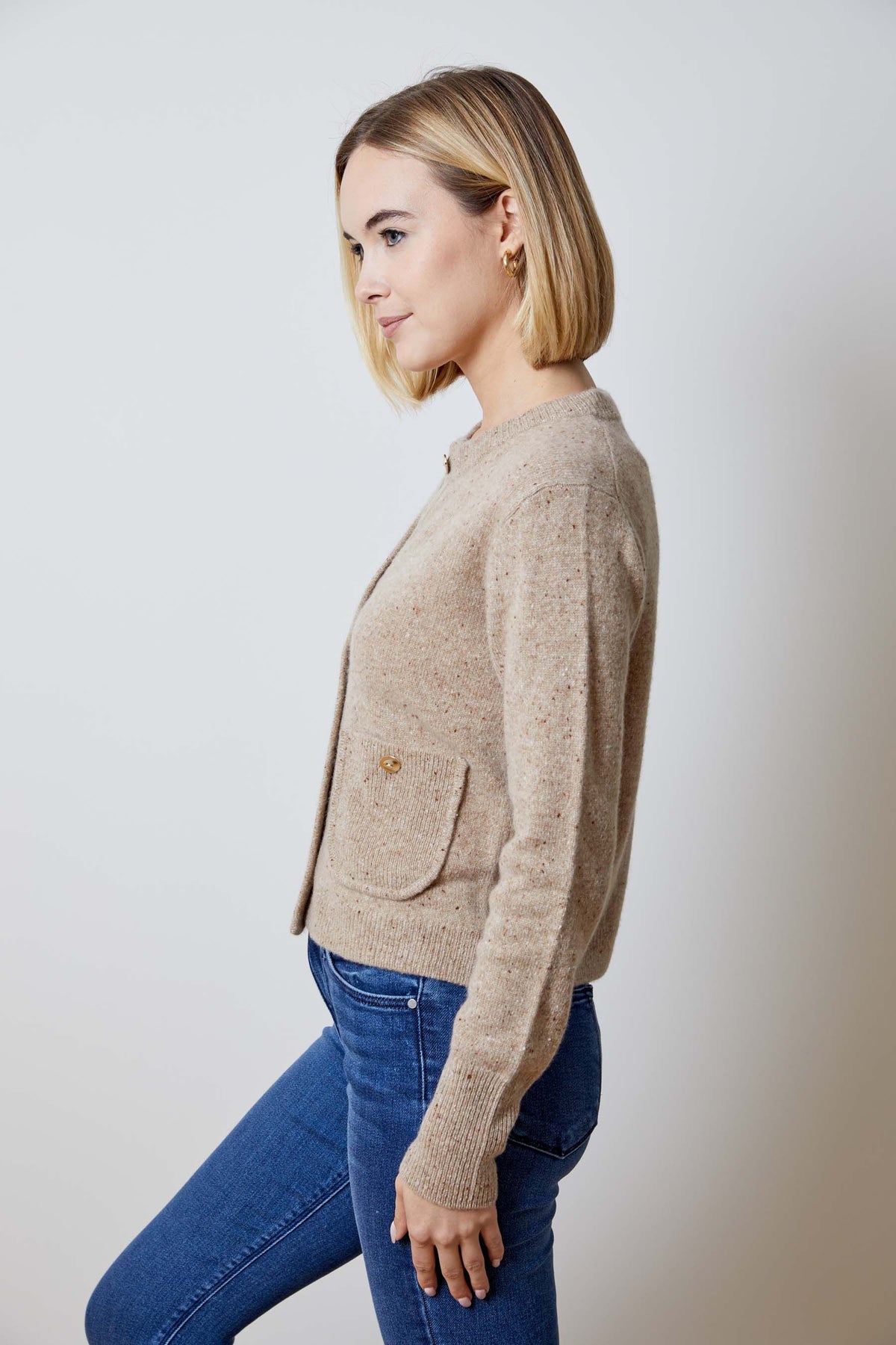 DESIGN HISTORY-Button Front Cardi Simba