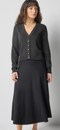 LILLA P-V-Neck Sparkle Cardigan Black Sparkle