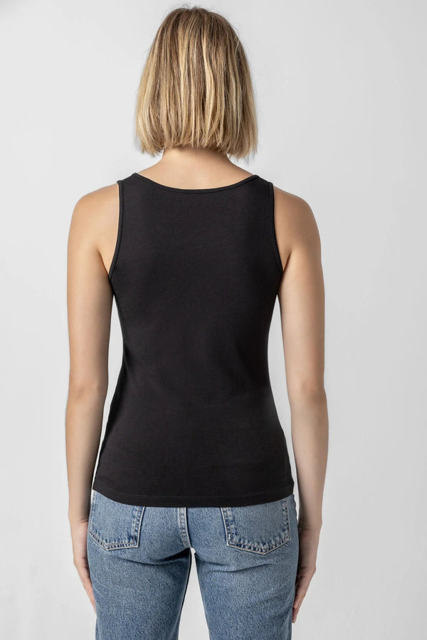 LILLA P- Scoop Tank Black