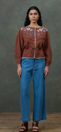 LOUSE MISHA-Cardigan Sandya Chestnut