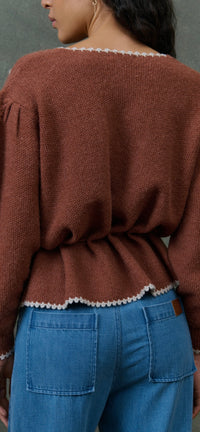 LOUSE MISHA-Cardigan Sandya Chestnut