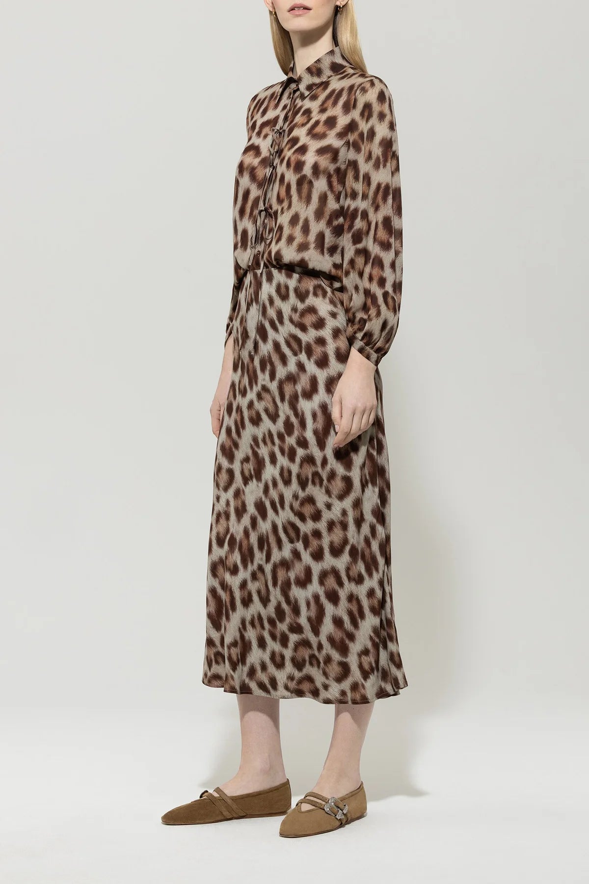 LUISA CERANO-Shirt Blouse with Animal Print