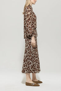 LUISA CERANO-Shirt Blouse with Animal Print