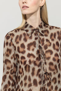 LUISA CERANO-Shirt Blouse with Animal Print
