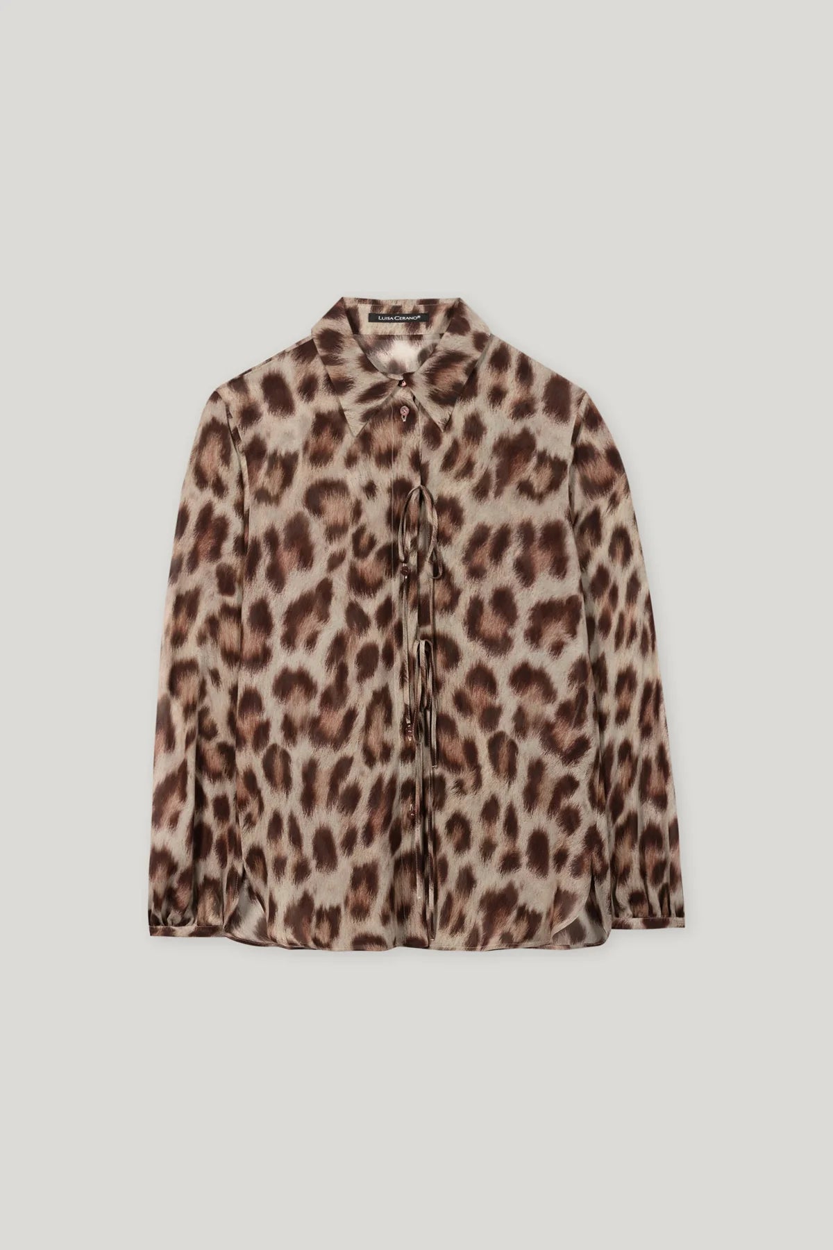 LUISA CERANO-Shirt Blouse with Animal Print