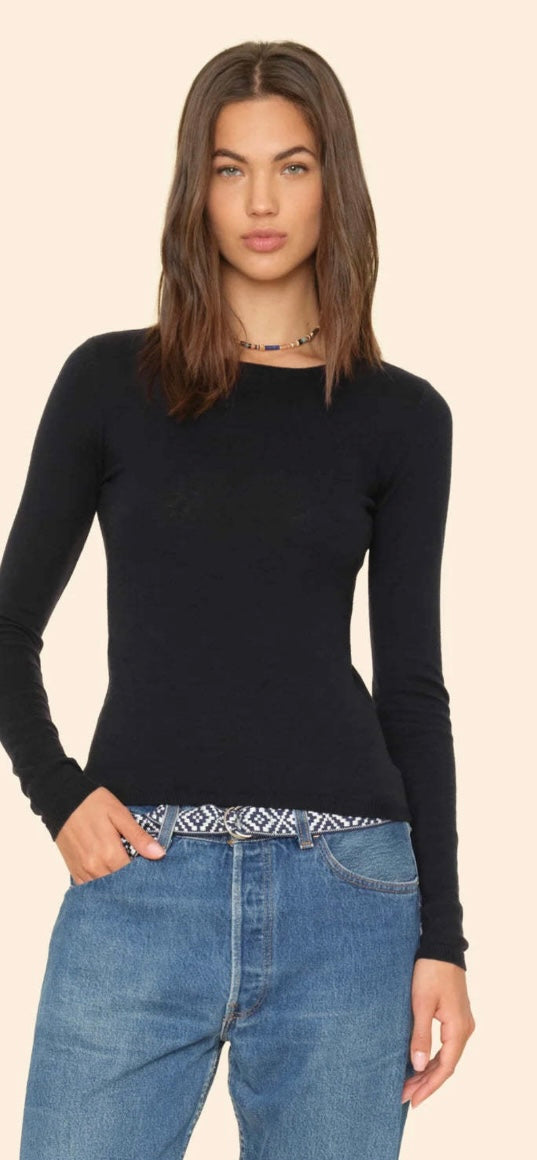 XIRENA-Crewe Sweater Black