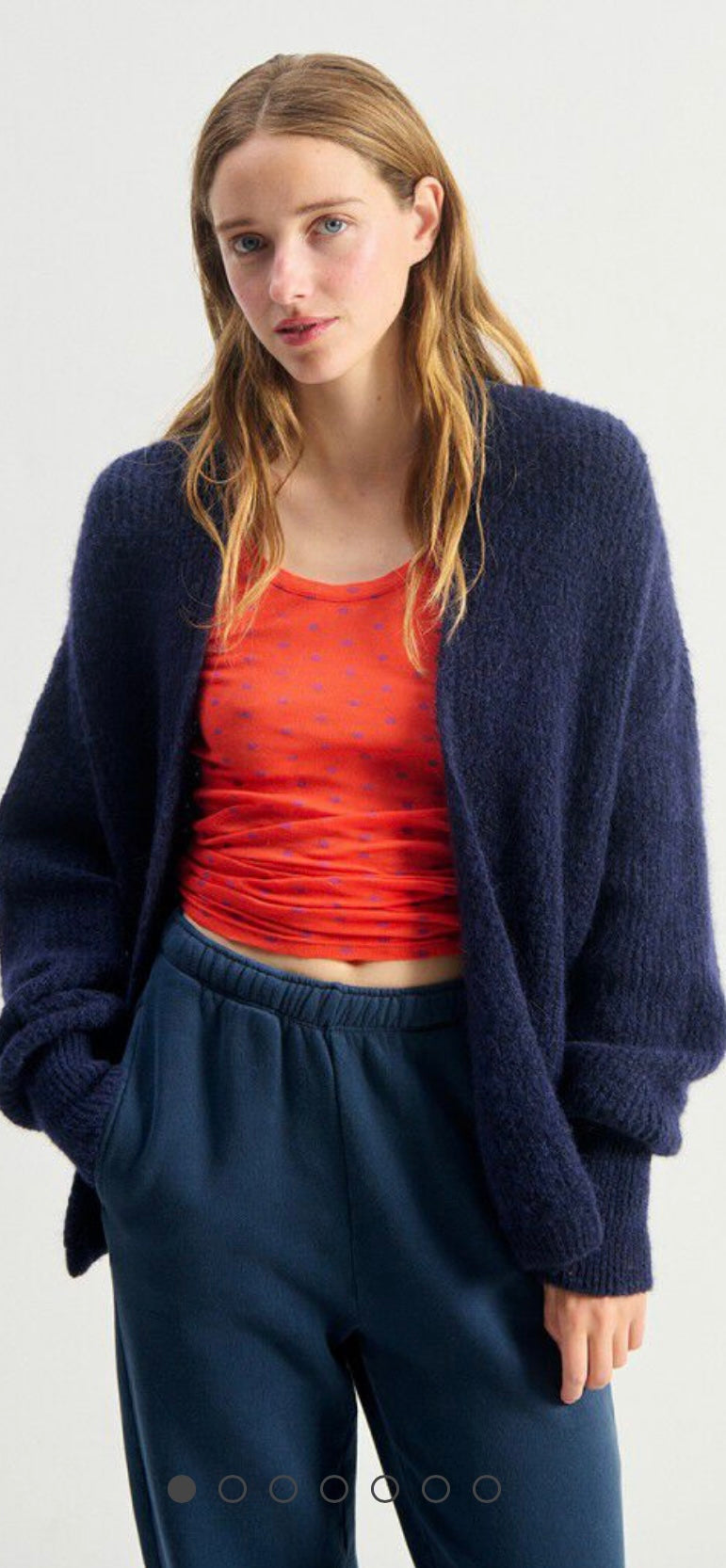 AMERICAN VINTAGE-Women's Cardigan Melange Navy