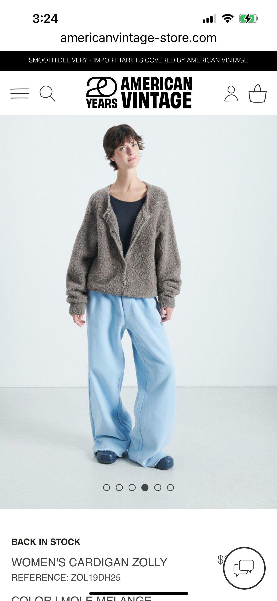 AMERICAN VINTAGE-Women's Cardigan Zolly Mole Melange