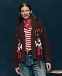 THE GREAT-The Laso Lodge Cardigan Umber