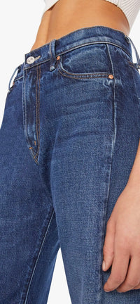 MOTHER-Mid Rise Full-Pipe Flood Fray Unplugged