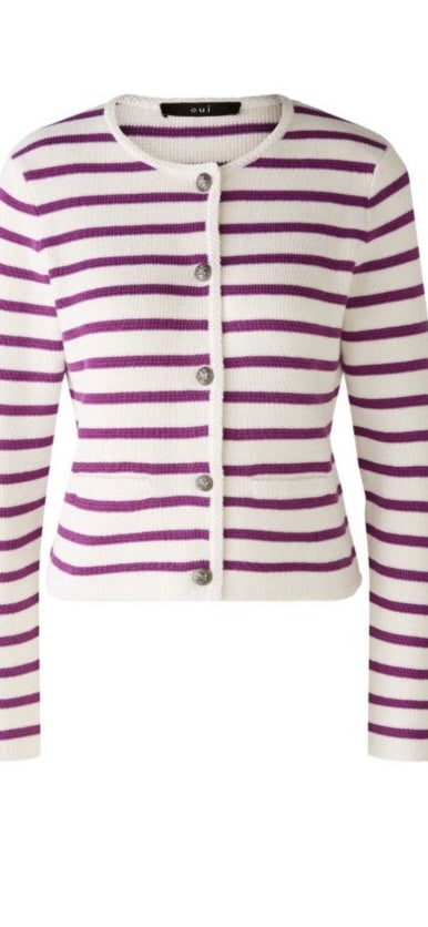 OUI-Jacket White Violet