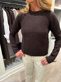 AUTUMN CASHMERE-Plaited Raglan Espresso