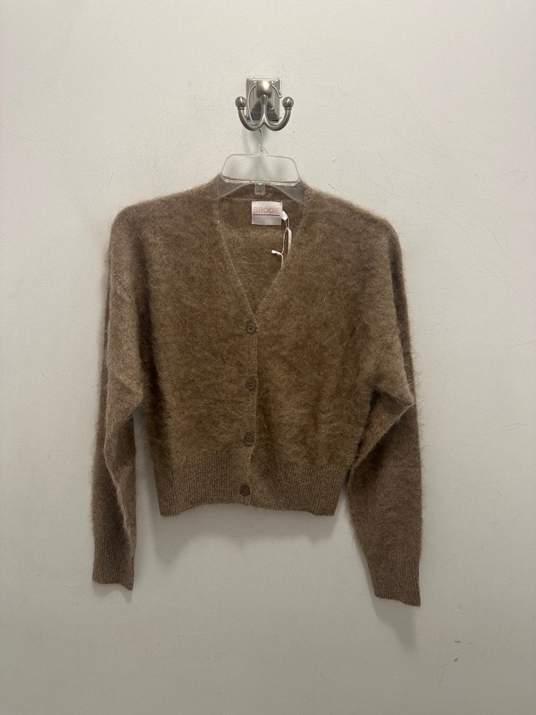 BRODIE-Brushed Cashmere Cardi Pier