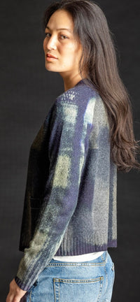 GUH-Painted Paid Cardigan Thunder Multi