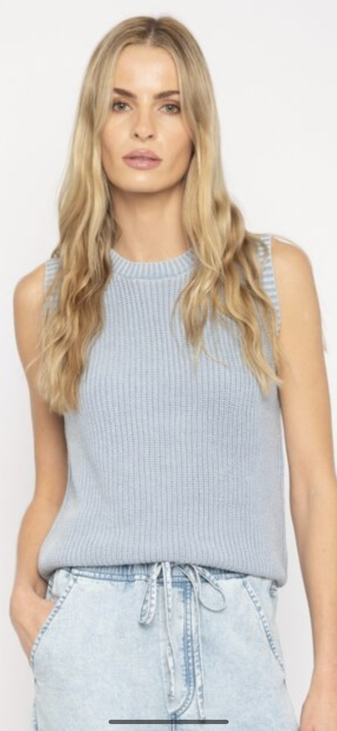 CENTRAL PARK WEST- Bella Shell Sweater Blue
