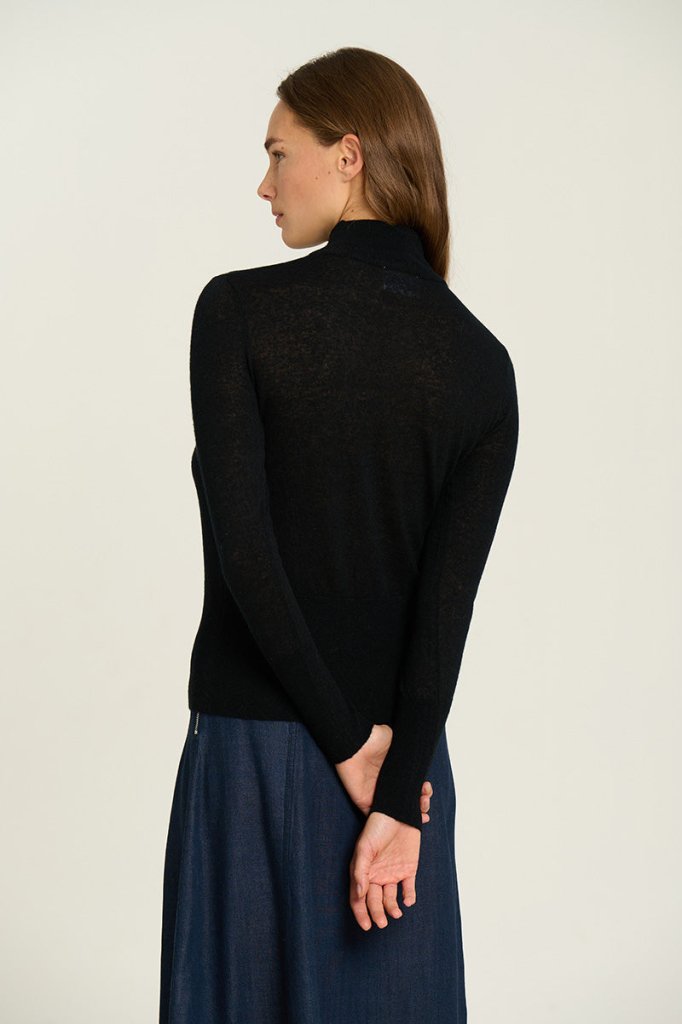 SITA MURT-High Neck Sweater with Intarsia
