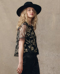 THE GREAT-The Cotillion Top Brocade Floral