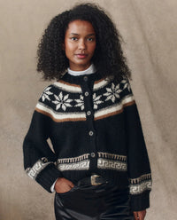 THE GREAT-The Snowflake Ice Rink Cardigan Black