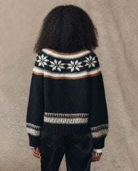 THE GREAT-The Snowflake Ice Rink Cardigan Black