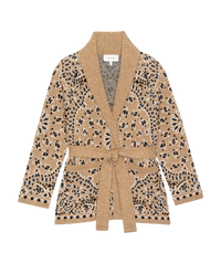 THE GREAT-The Bandana Riding Cardigan Camel