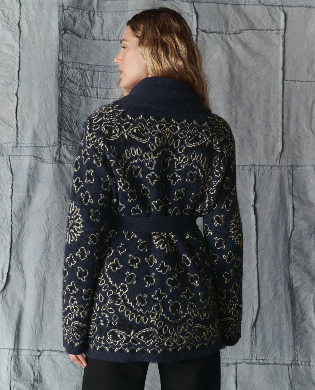 THE GREAT-The Bandana Riding Cardigan Navy