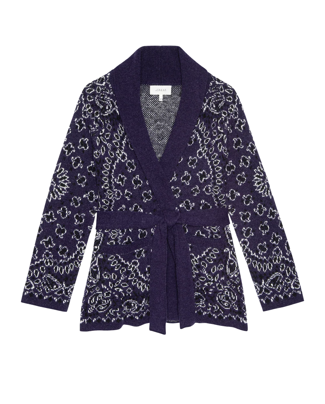 THE GREAT-The Bandana Riding Cardigan Navy