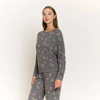 HONEYDEW-Star Seeker Long Set in Charcoal Hanukkah