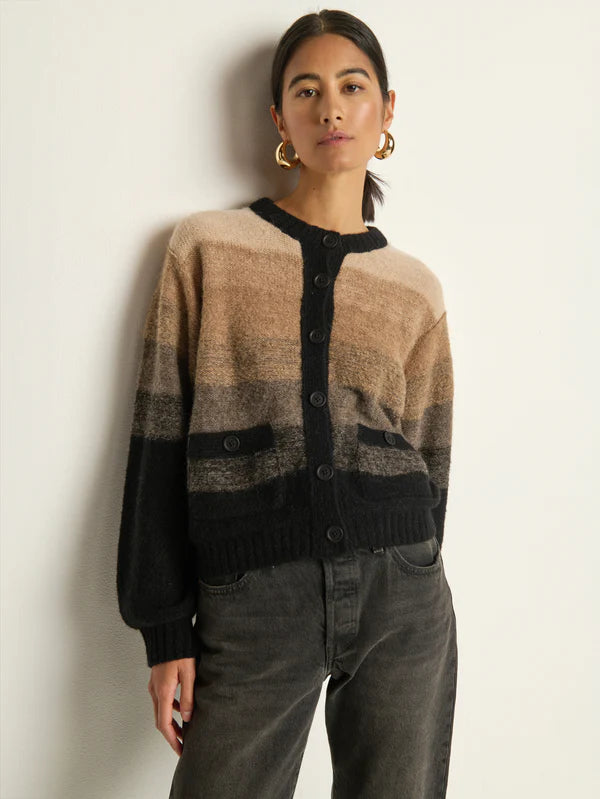 NATION-Tessa Ombre Cardigan Macchiato Ombtre